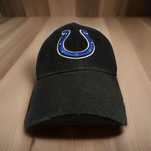 Indianapolis Colts Black Hat Stretch One Fit Horseshoe Logo Cap Football